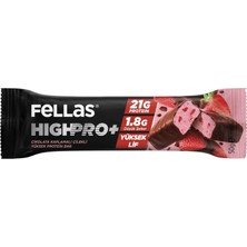 5 Adet Fellas Çikolata Kaplı Çilekli Highpro Protein Bar 50 G