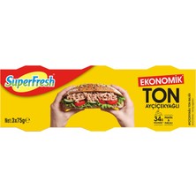 4 Adet Superfresh Ekonomik Ayçiçek Yağlı Ton Balığı 3 x 75