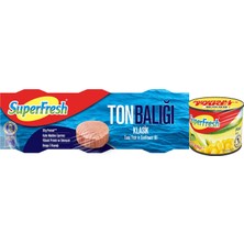 3 Adet Superfresh Ayçiçek Yağlı Ton Balığı 3 x 75 G+ Mısır 200 G