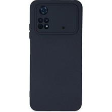 Elivora Xiaomi Poco M4 Pro 4g Kılıf Nano Içi Kadife Silikon - Lacivert