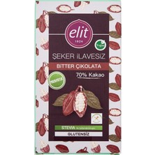 3 Adet Elit Şeker Ilavesiz ve Prebiyotik Bitter Çikolata 60G