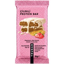 5 Adet Trubar Kaplamalı Kaju Ezme Çilek Protein Bar 50 G