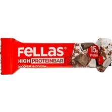 5 Adet Fellas Kakaolu ve Hindistan Cevizli Yüksek Protein Bar