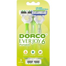 4 Adet Dorco Everjoy6 6 Bıçaklı Tıraş Bıçağı 3'lü Paket