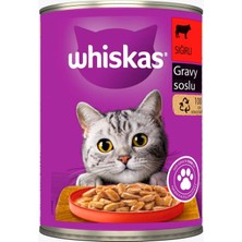 4 Adet Whiskas Sığır Etli Konserve Kedi Maması 400 G