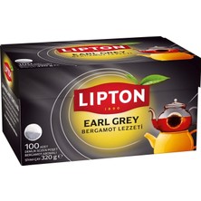 5 Adet Lipton Earl Grey Demlik Süzen Poşet Bergamot Aramolı Siyah Çay 100'LÜ