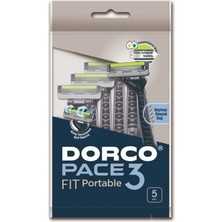 5 Adet Dorco Pace 3 Fit Üç Bıçaklı Kullan At Tıraş Bıçağı 5'li