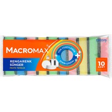 5 Adet Macromax Rengarenk Sünger 10'lu Paket