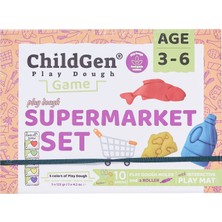 4 Adet Childgen Oyun Hamurları Sahneli Süpermarket Seti