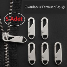 Milas Toptan Fermuar Sürgüsü Başlığı Yedeği -  Renk 5 Adet