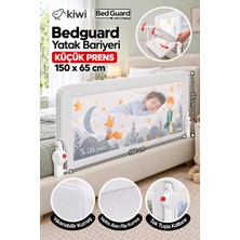 Kiwi Çocuk Yatak Bariyeri ve Yatak Korkuluğu, Ekstra Dolgulu Kumaş, Bed Guard Bebek Yatak Bariyeri - Beyaz Little Prince