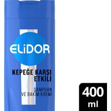4 Adet Elidor Superblend Şampuan ve Bakım Kremi Kepeğe Karşı Etkili 2'si 1 Arada B3 Vitamini Çay Ağacı Yağı Aloe Vera 400 ml