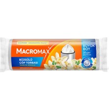 4 Adet Macromax Büzgülü Büyük Çöp Torbası Vanilyalı 20'li
