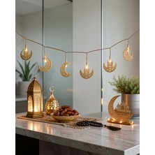 Hcc Trend Minareli Hilal LED Işık Gold Metal 8