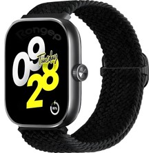Marka Kolik Rongep Xiaomi Redmi Watch 5/4/mi Band 9 Pro/8 Pro ile Uyumlu Elastik Örgü Kordon Terleme Yapmayan Nefes Alabilir Hafif Yapılı Bilek Ölçüsüne Göre