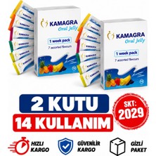 Rötar KAMÂGRA100 2 Kutu Içinde 7 Farklı Aroma 100% Orijinal Performans Arttırıcı Geciktirici_kaldırıcı_sertleştirici_kadın_erkek_özel KAMAGRA_JEL_100MG