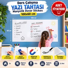 Marka Kolik Ders Çalışma Yazı Tahtası Manyetik Duvar Stickerı 100X60 cm (Adet Fiyatıdır)