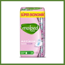 Molped Ultra Hijyenik Anatomik Ped Normal Süper Eko 24 Adet Budos