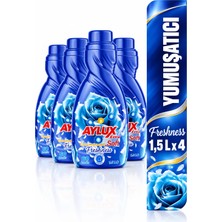 Aylux Extra Konsantre Çamaşır Yumuşatıcısı Freshness 4x1,5 L 240 Yıkama Yoğun Kıvamlı