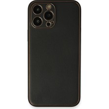 Hace Bazaar Apple Iphone 13 Pro Max Kılıf Coco Deri Silikon Kapak - Siyah