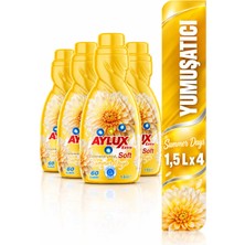 Aylux Extra Konsantre Çamaşır Yumuşatıcısı Summer Days 4x1,5 L 240 Yıkama Yoğun Kıvamlı