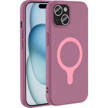 Marka Kolik Joko Apple iPhone 15 Z Silikon Magsafe Kapak - Mor