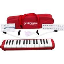 Gy Atelier 32 Tuşlu Bez Çantalı Kırmızı Melodika (Yedek Ağızlıklı)
