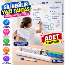 Marka Kolik Silinebilir Kalemli Sticker Duvara Yapışabilen Yazı Tahtası 60X100 Cm(Adet Fiyatıdır)