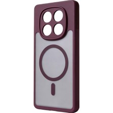 Marka Kolik Xiaomi Redmi Note 14 Pro Plus Loji Magsafe Kapak - Bordo