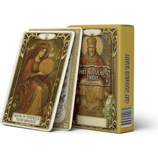 Marka Kolik Spelt 78 Kartlı Golden Art Nouveau 5,9 x 9,2 cm Klasik Mini Tarot Destesi Tarot Kartları
