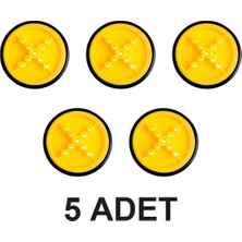 Devremarkt 5 Adet 42MM Çap Mini Plastik Rubber Tekerlek Tt Motor ve 3mm Mil Uyumlu