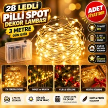 Marka Kolik Peri LED Işık 28 Ledli 3 Metre Sarı LED Şerit Aydınlatma Spot LED
