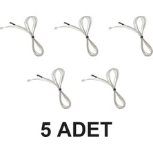 Devremarkt 5 Adet 100CM Kablolu 100K Ntc Cam Termistör Sıcaklık Sensörü 3D Yazıcı 3950 1% Isı Sensorü 1 Metre Teflon Ender 3V2 Ender3 CR10 CR10S Reprap Prusa I3