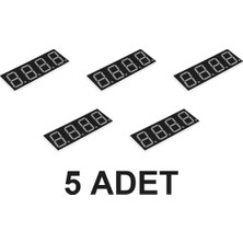 Devremarkt 5 Adet 0.56" 4 Hane 7 Segment LED Ekran Kırmızı Ortak Katot 14MM 4 Digit Dijital Display Alfanümerik Rakam Zaman Saat Sıra Miktar Gösterge