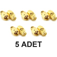 Devremarkt 5 Adet Rp Sma Erkek To Rp Sma Dişi Adaptör Soket Altın Kaplama Soket 0-6ghz Rf Wi-Fi Anten Fpv Lora Helium Router Modem Koaksiyel Gps Gsm Gprs