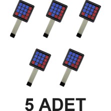Devremarkt 5 Adet 4 x 4 Matrix Membran Keypad 16 Buton Tuş Takımı Keyboard Klavye Alarm Şifre Kilit Röle Kontrol Paneli 0 1 2 3 4 5 6 7 8 9 * # A B C D