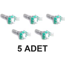 Devremarkt 5 Adet EC11 Rotary Encoder Butonlu EC11 Enkoder 360 Derece Dijital Potansiyometre Arduino Menü Kontrol
