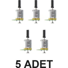 Devremarkt 5 Adet N20 Worm Milli Dc Motor 30000RPM N20 Micro Motor Dc 5V-24V Uzun Mil Döner Solucan Parçalı