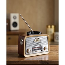 Teknodayım Ahşap Eskitme Tasarımı Bluetooth Radyo UCZZZV01NOSTALJİ-3