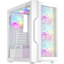 Marka Kolik 1st Player Trılobıte T7 Beyaz 650 W 80+ Argb 4X12 cm Fan Temperli Cam Mesh USB 3.0 Atx Kasa