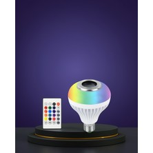 Teknodayım 12W LED Ampul Renkli Işık Dahili Hoparlör Xuczlambahoparlörrr-2