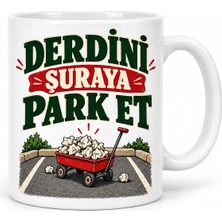 Marka Kolik Dert Parkı Tasarımlı Porselen Kupa - Model 726