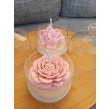 Opulent Accessories Kapakli Kavanoz Çiçek Mum %100 Soya Wax Dekoratif Hediyelik Mum, Anneler Günü Sevgililer Günü Öğretmenler Günü Yeni Iş Yeni Ev Doğum Günü Hediyesi Vb Kokulu Dekoratif Mum