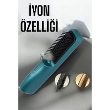 Marka Kolik Fön Tarak Sıkı Dişli Şarjlı Taşınabilir Saç Düzleştirici