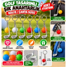 Marka Kolik Gerçekçi Golf Tasarımlı Şık Anahtarlık Kolye Çanta Süsü Golf Keychain (Adet Fiyatıdır)