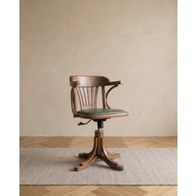 Kleinhaus Furniture Odin Döner Ahşap Çalışma Sandalyesi Kolçaklı Yükseklik Ayarlı
