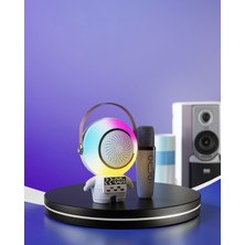 Teknodayım Bluetooth Hoparlör Rgb Işıklı Karaoke Mikrofonlu Uczzztekmikrofonastrospeaker-1