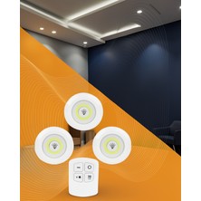 Teknodayım Uzaktan Kumandalı 3 Lü Spot LED Işık Seti UCZZZ3LÜSPOTLEDIŞIKKKKKK1