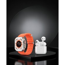 Teknodayım Akıllı Saat Kulaklık Seti 45 mm Geniş Ekran Watch 9 Max Uczzzseri9set-1