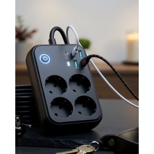 Teknodayım Akım Korumalı Uzatma Prizi 4 USB 2 Type-C UCZZZCOKLUAKIMKORUMAPRİZ3441-4